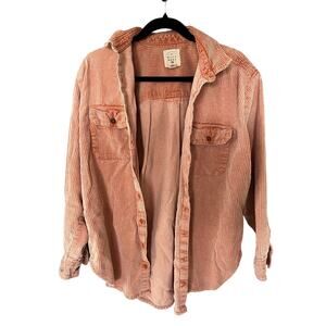 Billabong medium women’s corduroy pink button down shacket